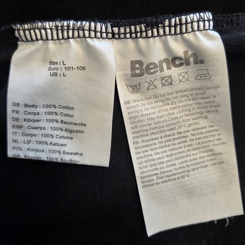 Bench Men’s Black Graphic Tee Stack with Teal Floral Accent - Picture 6 of 16